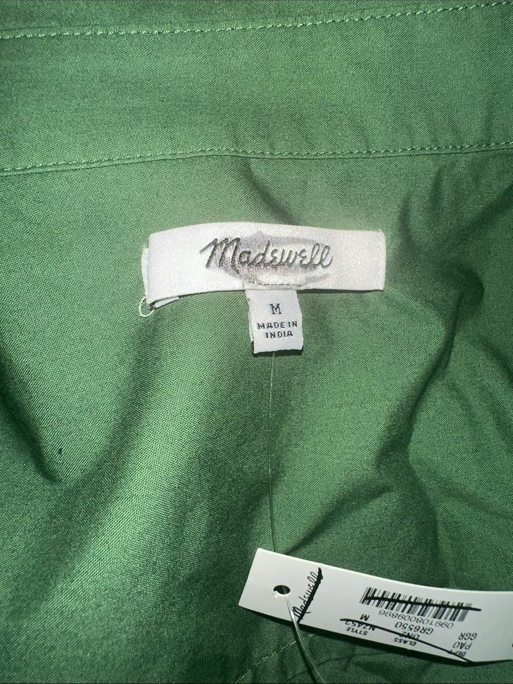 Madewell Drawstring Button-Up Shirt in
Poplin Sz. M - Picture 4 of 10